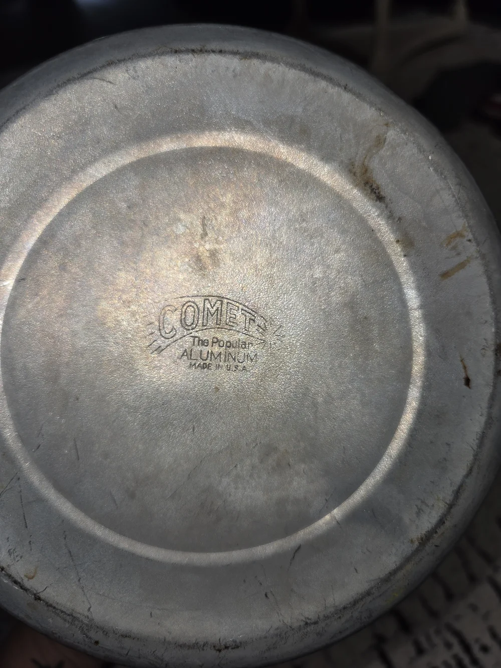 Aluminum Double Boiler Saucepan with Lid - Silver Vintage Usa